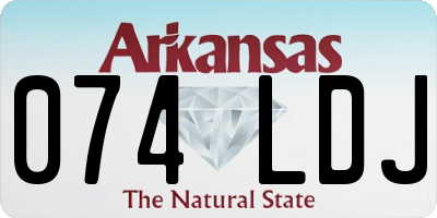 AR license plate 074LDJ