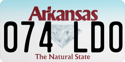AR license plate 074LDO