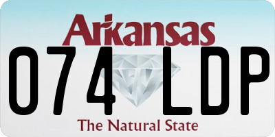 AR license plate 074LDP