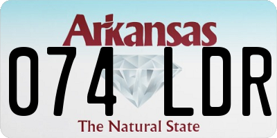 AR license plate 074LDR