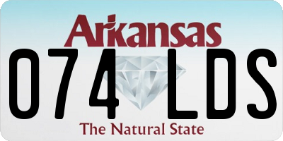 AR license plate 074LDS