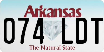 AR license plate 074LDT