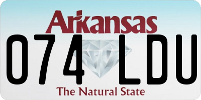 AR license plate 074LDU
