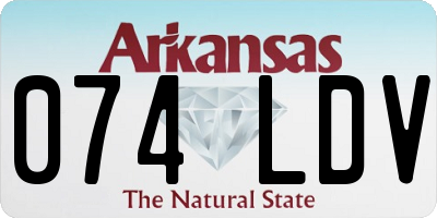 AR license plate 074LDV