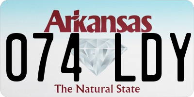 AR license plate 074LDY
