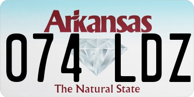 AR license plate 074LDZ