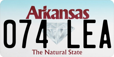AR license plate 074LEA