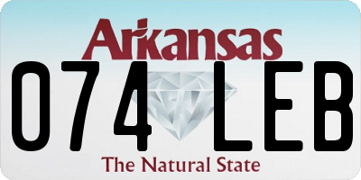 AR license plate 074LEB