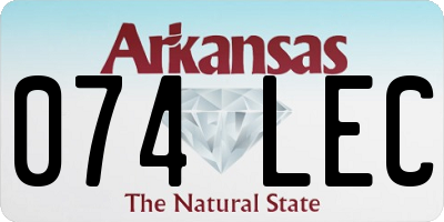 AR license plate 074LEC