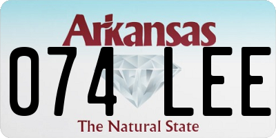AR license plate 074LEE