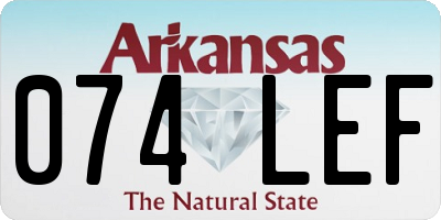 AR license plate 074LEF