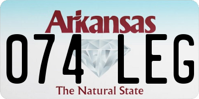 AR license plate 074LEG