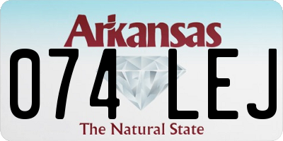 AR license plate 074LEJ