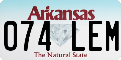 AR license plate 074LEM