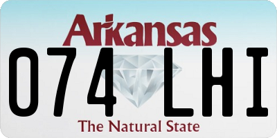 AR license plate 074LHI
