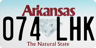 AR license plate 074LHK