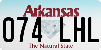AR license plate 074LHL