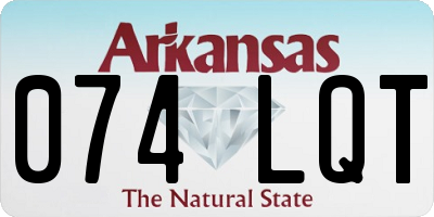 AR license plate 074LQT