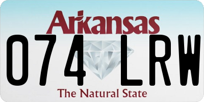 AR license plate 074LRW