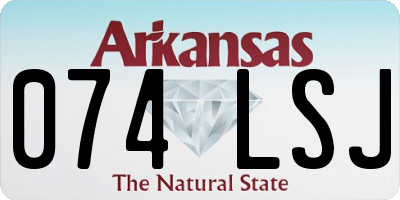AR license plate 074LSJ