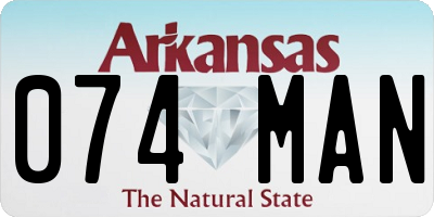 AR license plate 074MAN