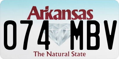 AR license plate 074MBV