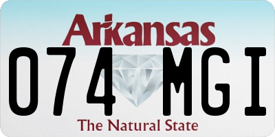 AR license plate 074MGI