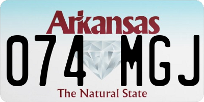 AR license plate 074MGJ