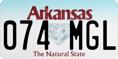 AR license plate 074MGL