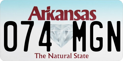 AR license plate 074MGN