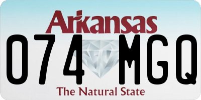 AR license plate 074MGQ