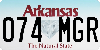 AR license plate 074MGR