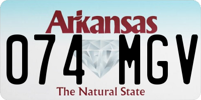 AR license plate 074MGV