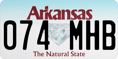 AR license plate 074MHB