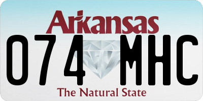 AR license plate 074MHC