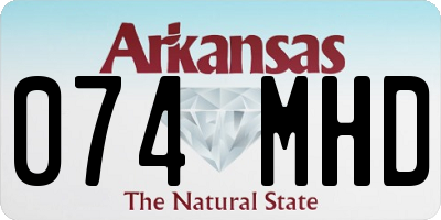 AR license plate 074MHD
