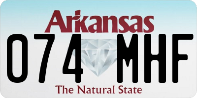 AR license plate 074MHF