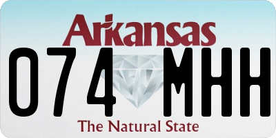 AR license plate 074MHH