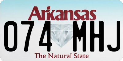 AR license plate 074MHJ