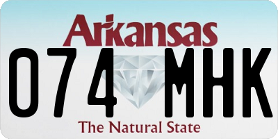 AR license plate 074MHK