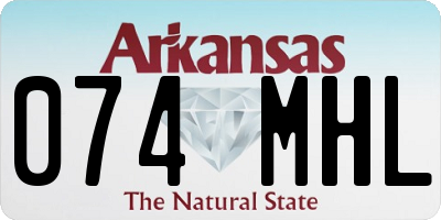 AR license plate 074MHL