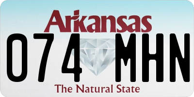 AR license plate 074MHN