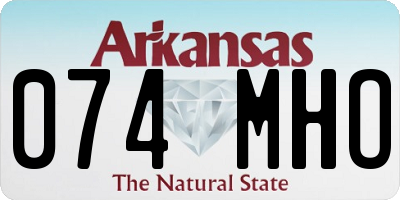 AR license plate 074MHO
