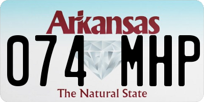 AR license plate 074MHP