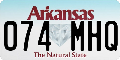 AR license plate 074MHQ