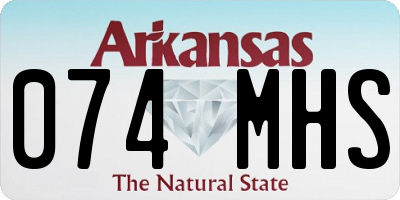 AR license plate 074MHS