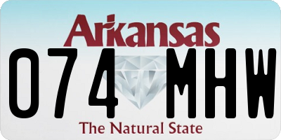 AR license plate 074MHW