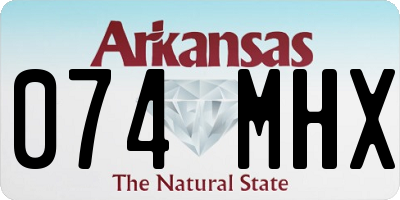 AR license plate 074MHX
