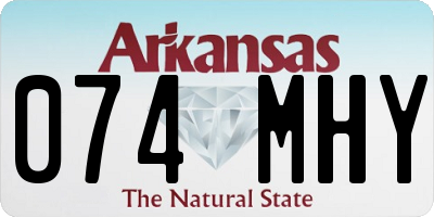AR license plate 074MHY