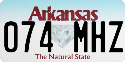 AR license plate 074MHZ